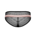 Rose schwarzer Luxus Panty von Escora | Rückansicht