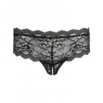 D220 Victory Fine String Panty Ouvert in Black
