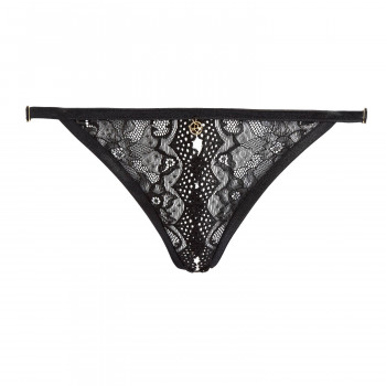 D220 Victory Fine Thong Ouvert by Diamor in Black