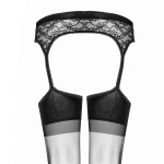 Exclusive fine stockings with garter belt, front