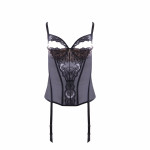 Erotic luxurious eye lifter corselette, front