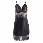 Lace dress with straps bra by Escora, front