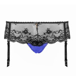 Hot-tempered thong panty with detachable suspenders, front
