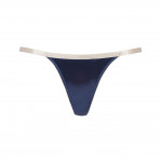 Luxury thong ouvert of sexy satin, front