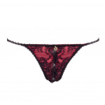 Lustful crotchless thong ouvert in red-black, front