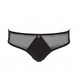 Modern thong panty in black, front