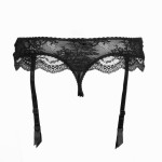 Stunning thong panty with detachable black suspenders by Escora / Diamor, back