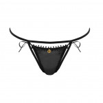 Thong Ouvert made of black noble tulle
