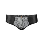Beautiful thong panty by Escora in black, front