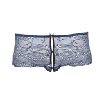 Sexy luxury panty ouvert Escora in black-midnight-blue, front