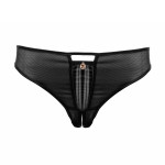 Promising crotchless thong ouvert, front