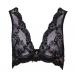 Beguiling lace bra without cup/strap, front