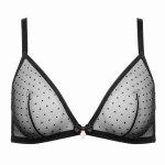 Naughty triangle bra by Mademoiselle Coco Cavaliere, front