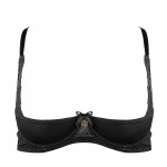 Feminine Diamor shelf bra by Diamor in black, front