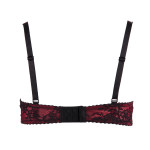 Dreaming balconette bra in black-red, back