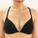 Exciting triangle-cup bra by Escora, front