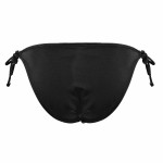 Stylish bikini panty with drawstring in black, back