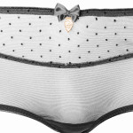 Escora Panty made of tulle in noble black, front close-up